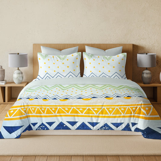 Enera Vaaree Printed King Bedsheet with 2 Pillow Covers Cotton - BUY 1 GET 1 - enera