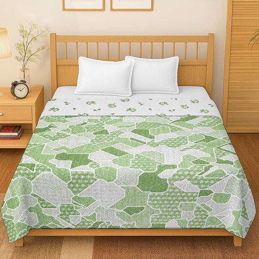 enera Printed Dohar 100% Pure Cotton, Summer Blanket for AC Rooms - Set of 1 - enera