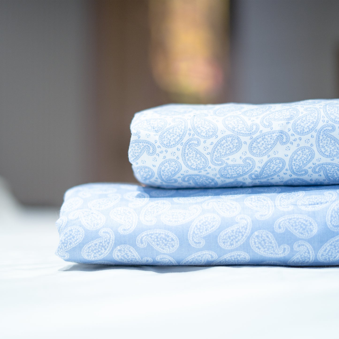 Enera Prism Collection Ethnic Water Blue Color Printed Double Bed Dohar