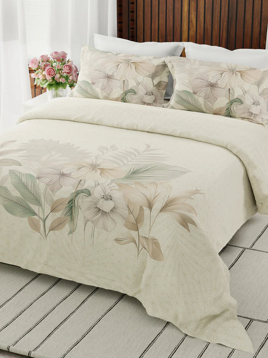 Boutique Super King Bedsheet with 2 Pillow Covers 100% Pure Cotton - enera