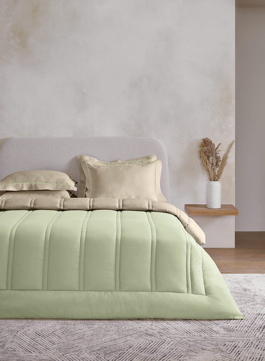 Array Celadon Green Frenchoak | 100% Cotton | Double Comforter Bedding Set