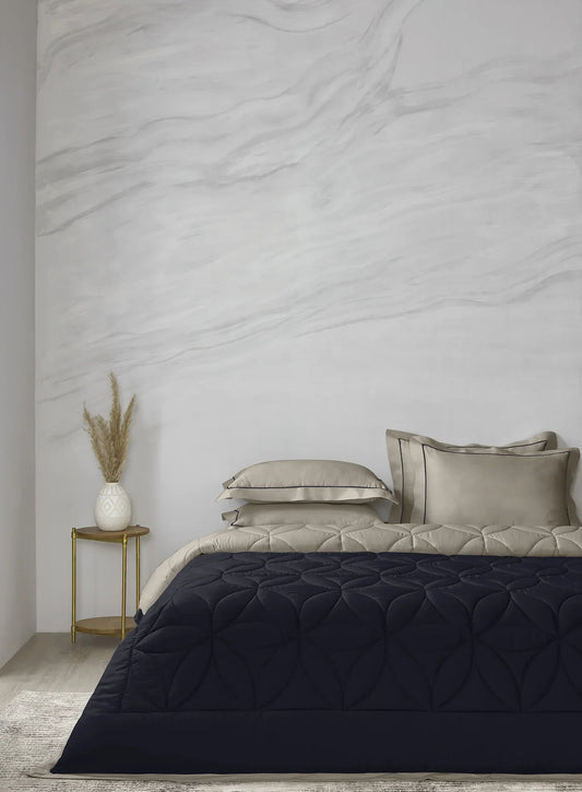 Sansaar Quilted Reversible Comforter Set 100% Pure Cotton (Set of 4) - enera