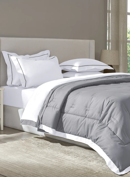 Sansaar Quilted Reversible Comforter Set 100% Pure Cotton (Set of 4) - enera
