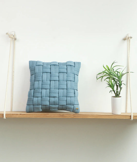 Pluchi 100% Knit Cotton, Cushion Cover 16x16 for Home Decor - enera