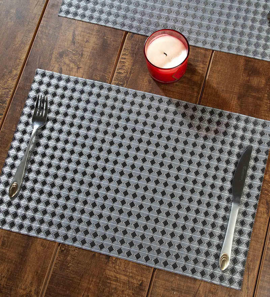 Obsessions Basketweave Dining & Side Table Mat – 30cm x 45 cm, Pack of 6 - enera
