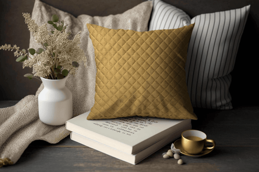 Enera Orient CC Golden Color 18x18 Inch Cushion Cover - enera