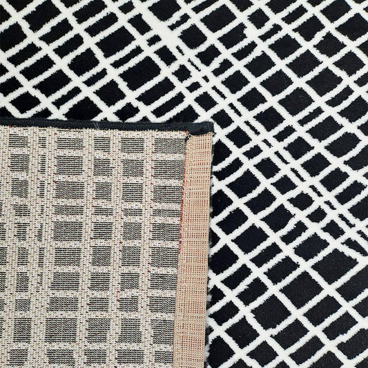 Enera INK 463002 AF900 Collection Black & White Color 160x230 cm Stylish Carpet - enera