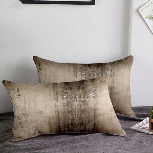 Enera HEMP Baff Sr 50 Textured Mustard Green & Cream Color 11x19 Inch Cushion Cover - enera