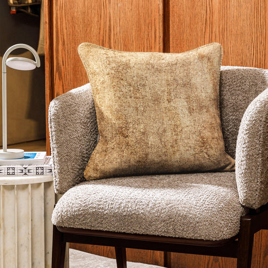 Enera KCF Pina Sr No. 29220 Brown Color 16x16 Inch Cushion Cover - enera