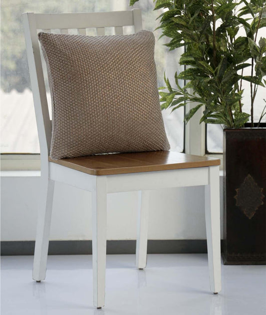 Enera Pale Whisper & Copper Color 18x18 Inch Cushion Cover - enera