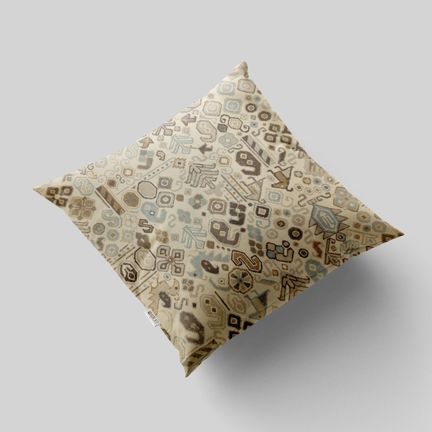 Enera SRM Kili 401 Beige Color 16x16 Inch Cushion Cover