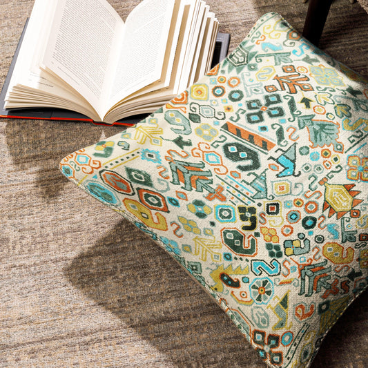 Enera SRM Kili 404 Multi Color 16x16 Inch Cushion Cover - enera