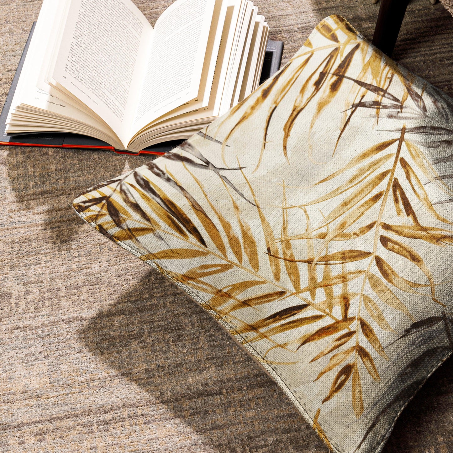 Enera SRM Rivi Beige Color 16x16 Inch Cushion Cover