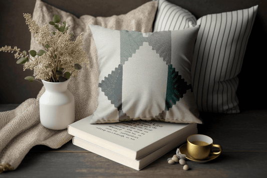 Enera SRM SAMA J1003 White Color 16x16 Inch Cushion Cover - enera