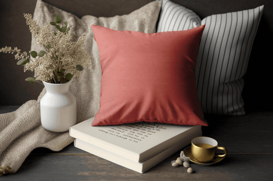 Enera SRM Plush 922 Blush Color 16x16 Inch Plain Cushion Cover - enera