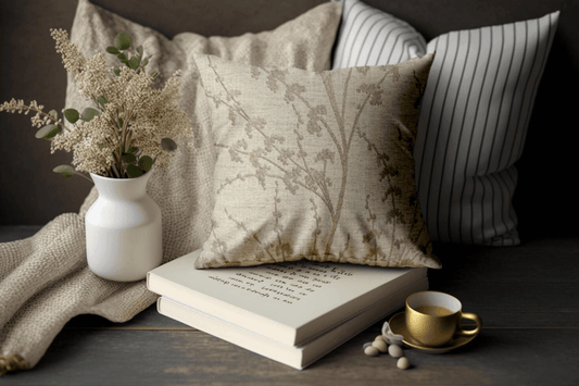 Enera SRM Sama B204 Light Grey Color 18x18 Inch Cushion Cover - enera