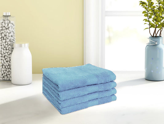 Spaces Face Towel 4 Pcs Set 100% Cotton, Soft & Ultra Absorbent - enera
