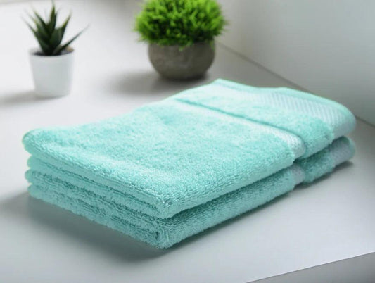 Spaces Hand Towel 2 Pcs Set 100% Cotton, Soft & Ultra Absorbent - enera