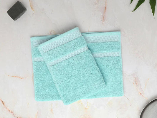 Spaces Hand Towel 2 Pcs Set 100% Cotton, Soft & Ultra Absorbent - enera