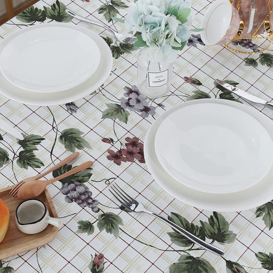 Freelance PVC Oval Dining Table Cover | 6 Seater Table Cloth - enera