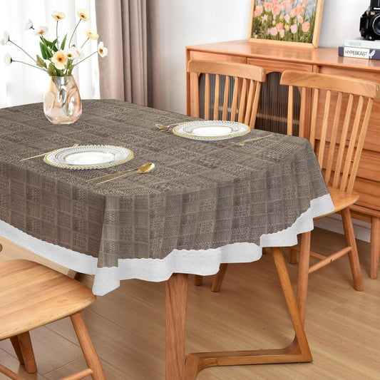 Freelance PVC Oval Dining Table Cover | 6 Seater Table Cloth - enera
