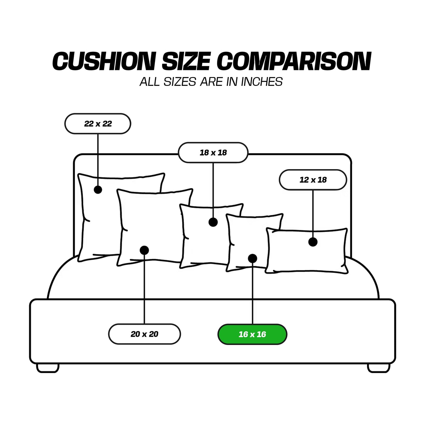 CUSHION COVER ALL SIZES