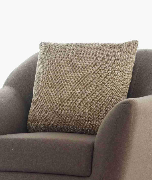 Enera Moss Knit Khaki & Natural Color 22x22 Inch Cushion Cover - enera