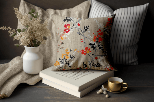 Enera HEMP Grace Sn 07 Beige Color 20x20 Inch Cushion Cover - enera