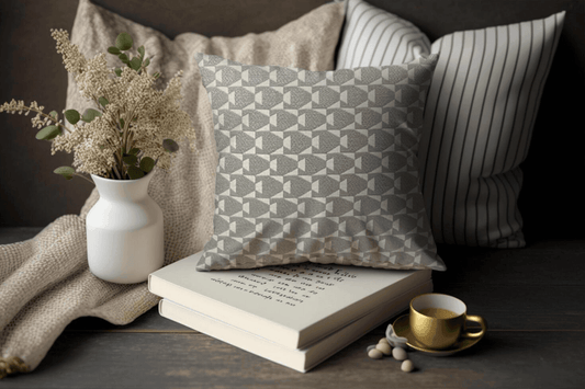 Enera SRM MAMB D-402 Grey Color 16x16 Inch Cushion Cover - enera