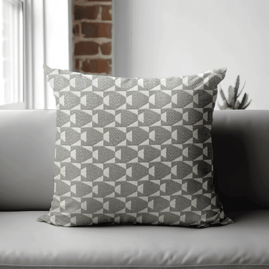 Enera SRM MAMB D-402 Grey Color 16x16 Inch Cushion Cover - enera