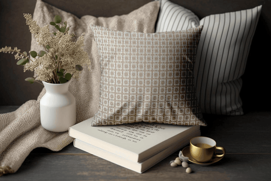 Enera SRM AMAL C304 Peach Cushion Cover 16x16 Inches - enera