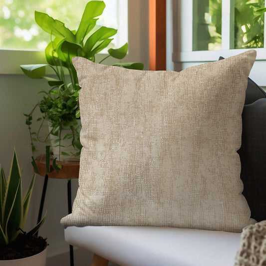Enera DECO COSM10 Textured Light Beige Color 18x18 Inch Cushion Cover - enera