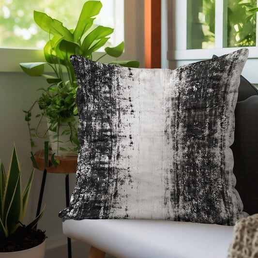 Enera HEMP Baff Sr 12 Print Black & Grey Color 18x18 Inch Cushion Cover - enera