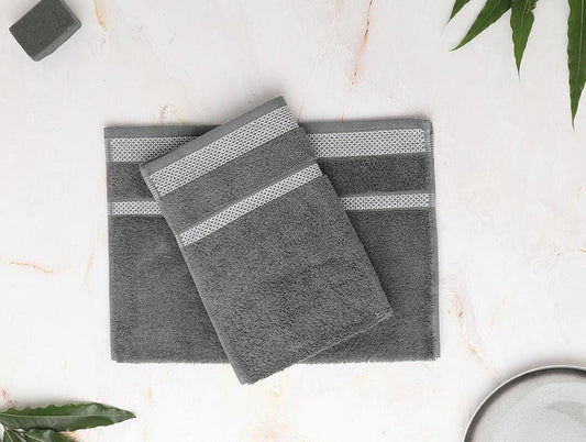 Spaces Hand Towel 2 Pcs Set 100% Cotton, Soft & Ultra Absorbent - enera
