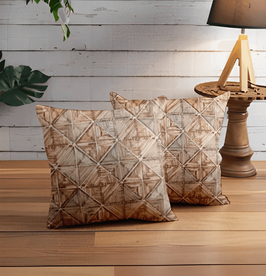 Enera KCF Pina Sn 29223 Brown Color 18x18 Inch Cushion Cover - enera