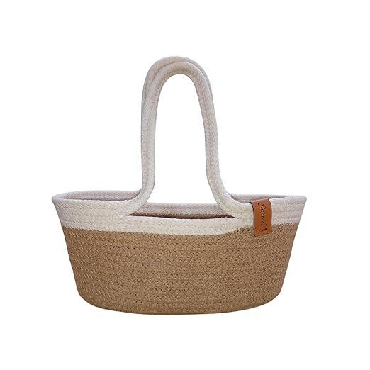 Enera Caddy Braid Basket Beige Color 25(L) x 15(W) x 13(H) - enera