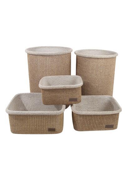 Enera Sophia Laundry Baskets Beige Color M Size 1508 38(L) x 28(W) x 18(H) - enera