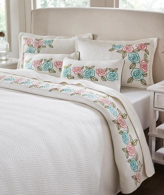 Pluchi Bedspread Set 100% Pure Cotton (Set of 5) - enera