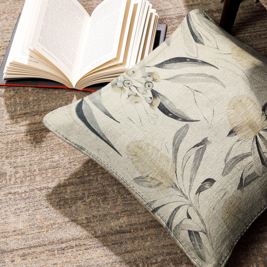 Enera SRM Amal-A 101 Bdr Ivory Color 16x16 Inch Cushion Cover - enera