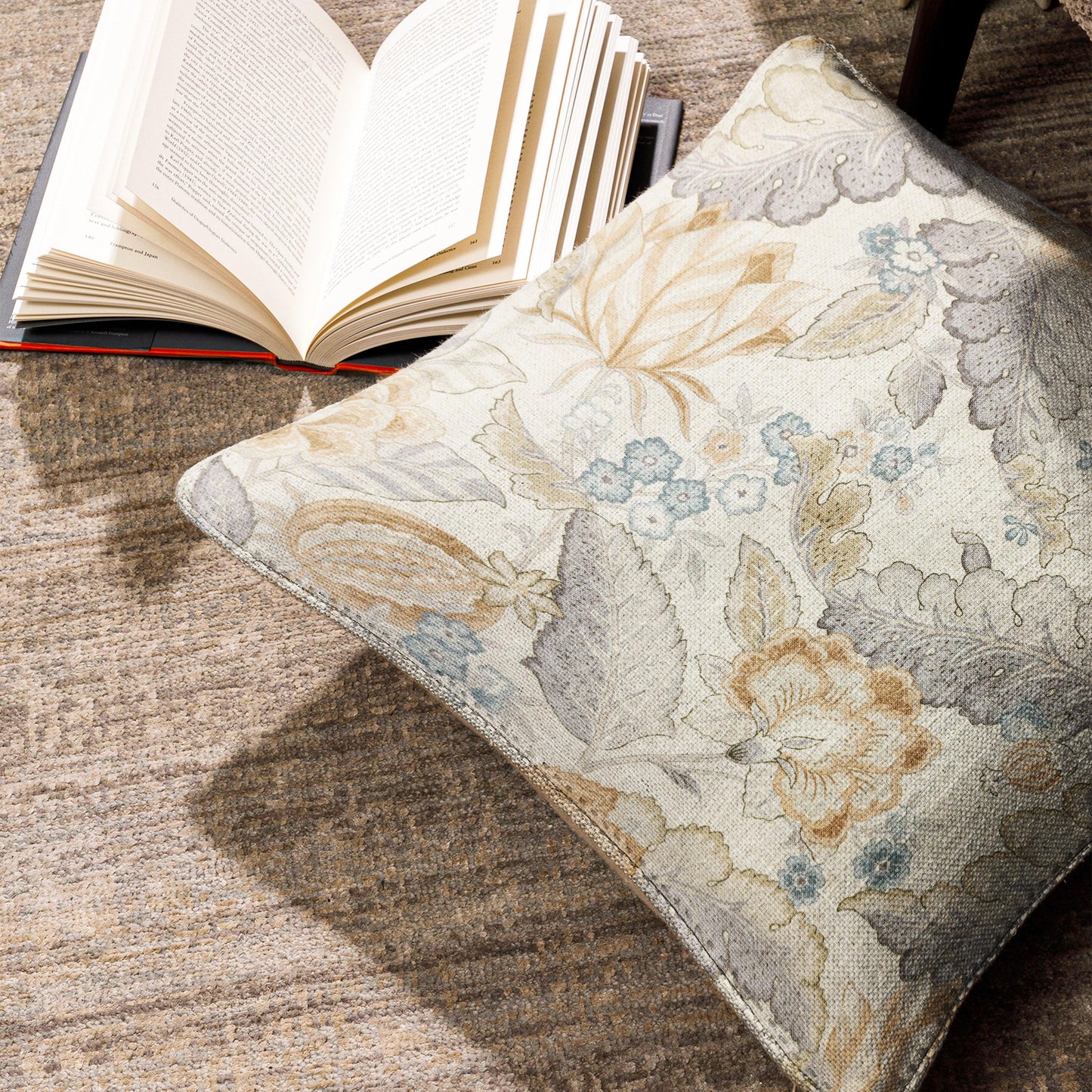 Enera SRM Cint 103 BDR Beige Color 16x16 Inch Cushion Cover