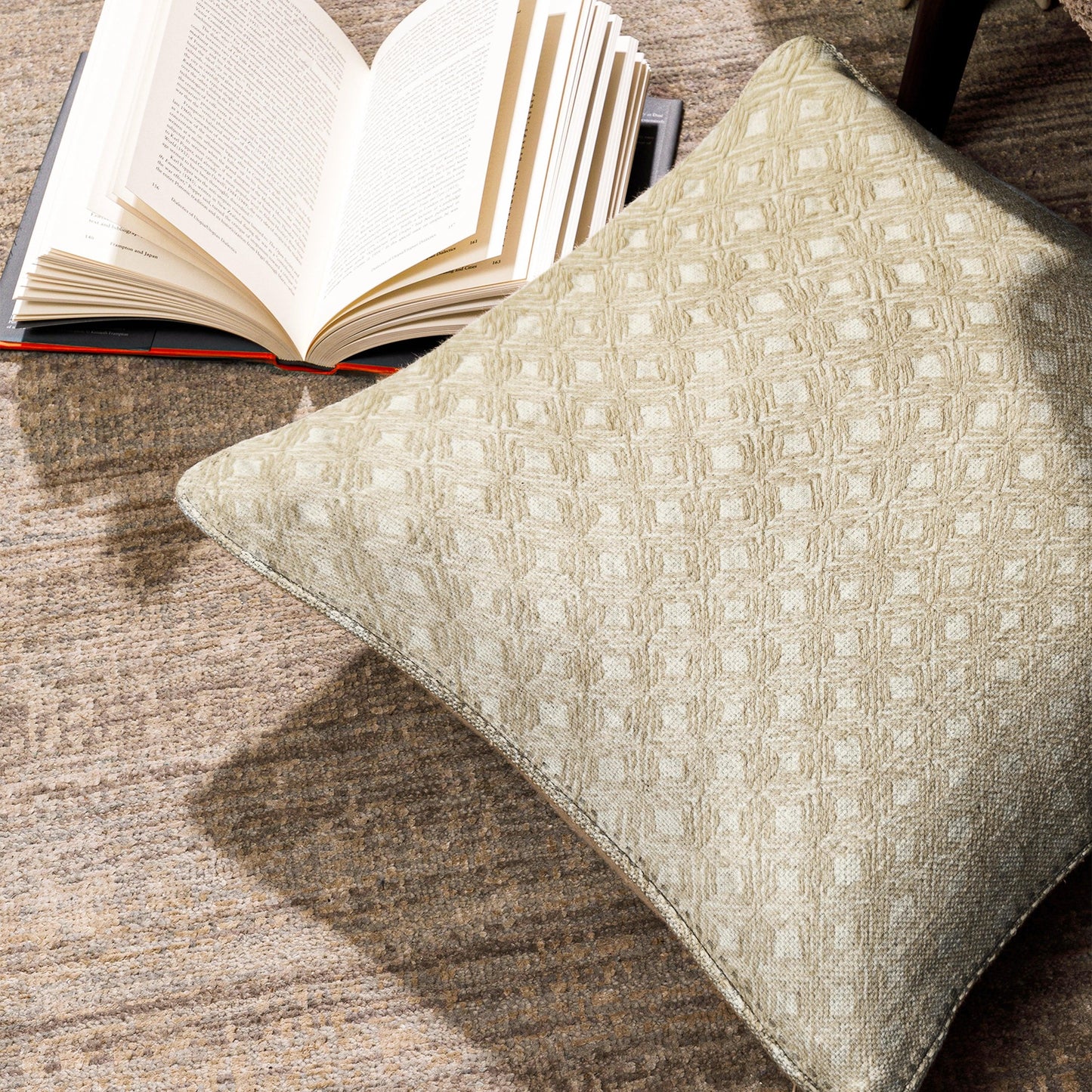 Enera SRM Sama F603 Bdr Beige Color 16x16 Inch Cushion Cover