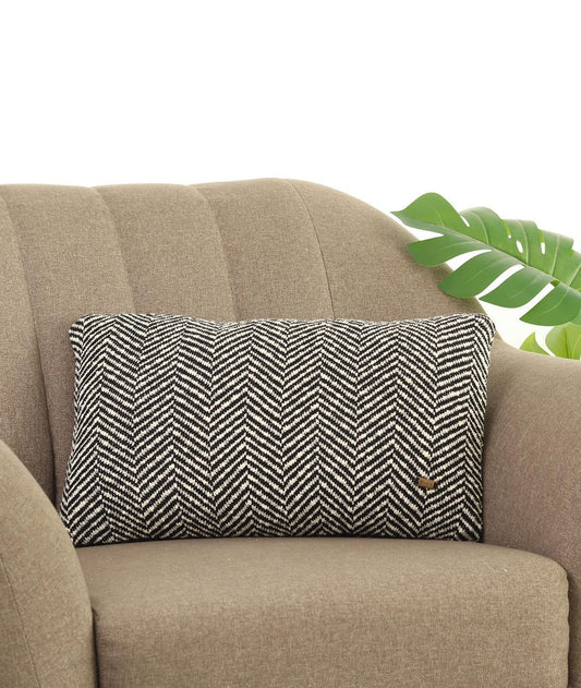 Enera Black & Natural Color 12x20 Inch Cushion Cover - enera