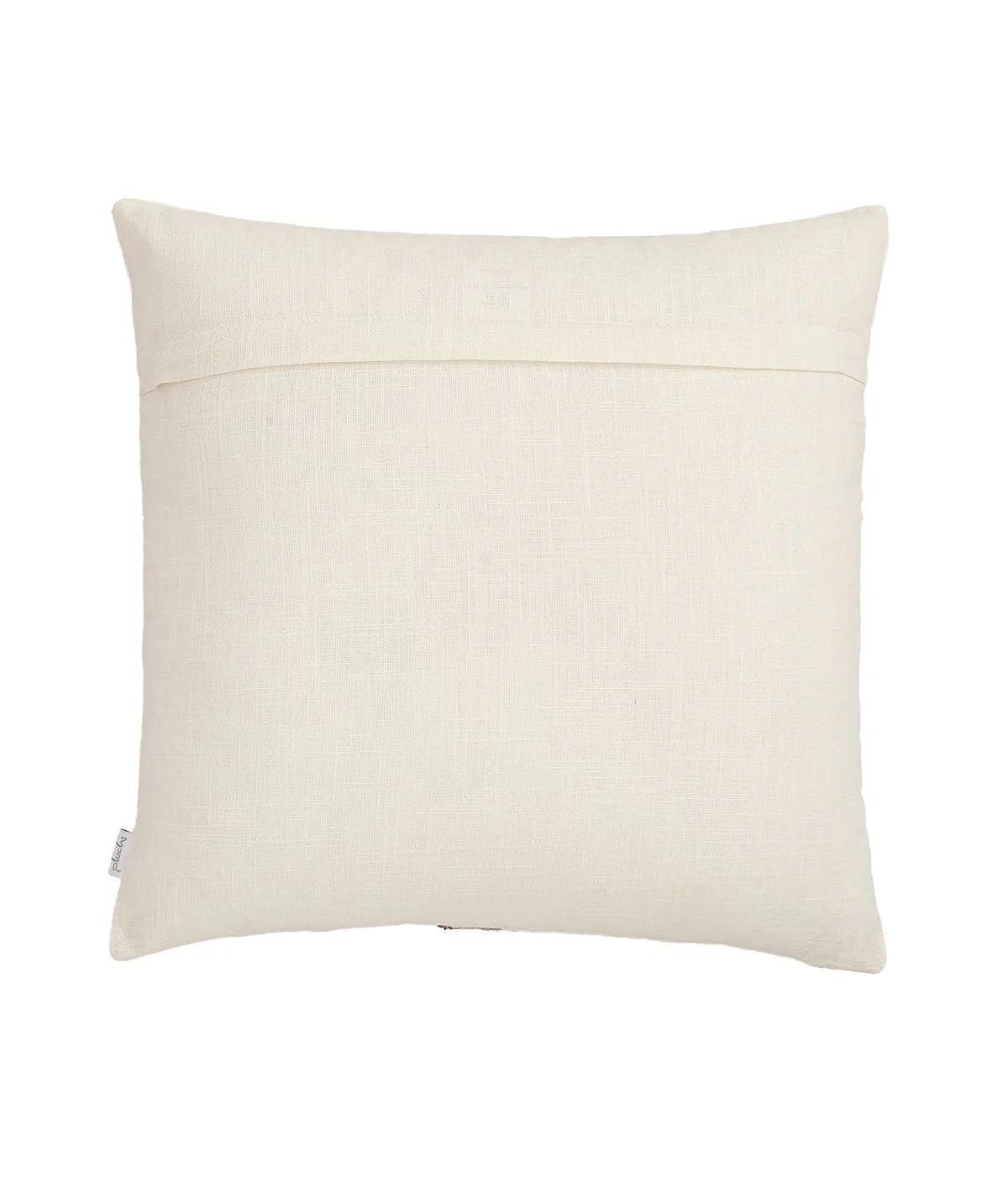 Pluchi Embroidery Ivory Color Cushion Cover - enera
