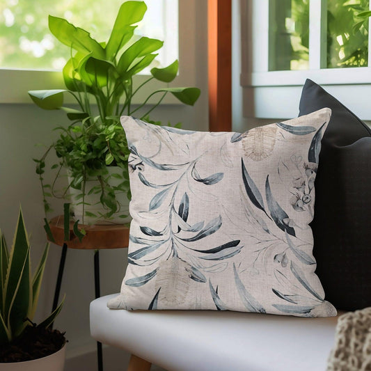 Enera SRM AMAL A-102 Print Light Cream Color 16x16 Inch Cushion Cover - enera
