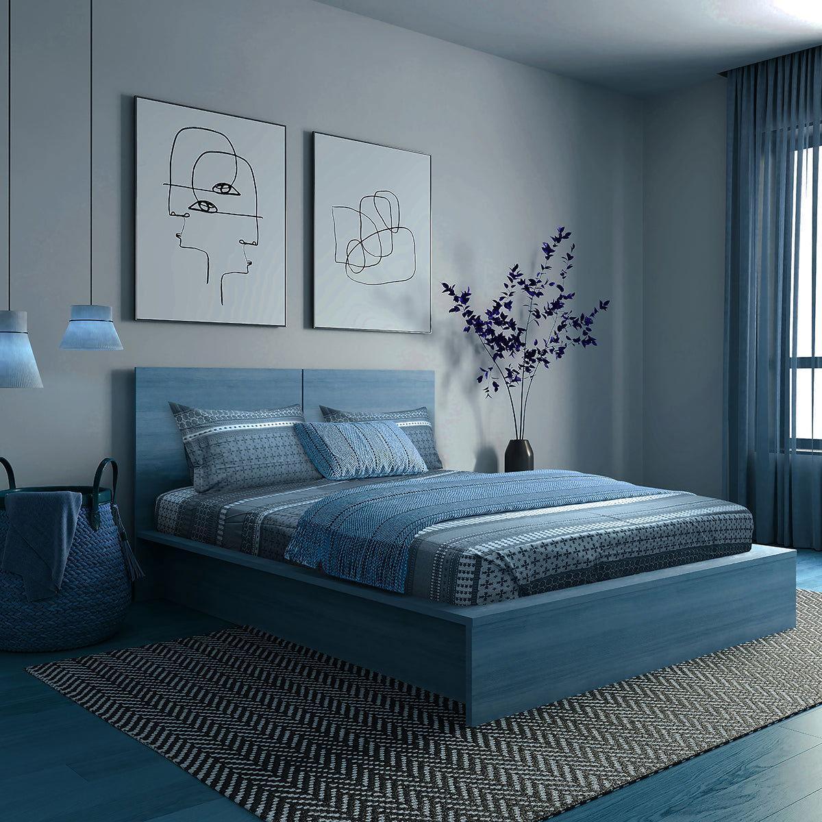 Enera Vibrant Hues Collection Stone Color King Size Bedsheet