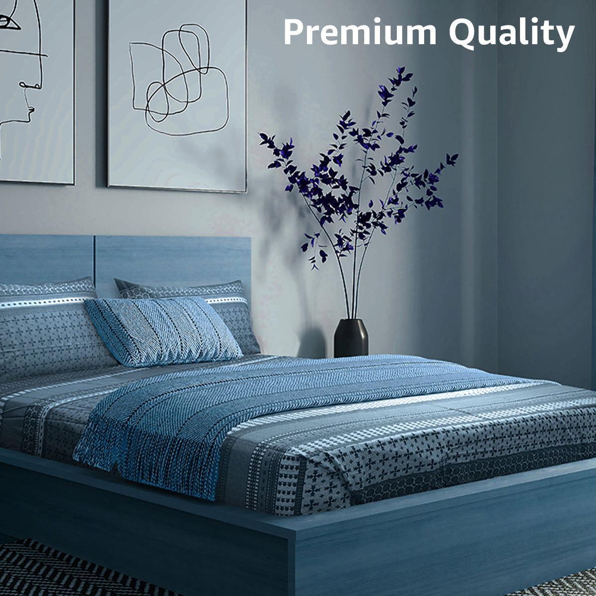 Enera Vibrant Hues Collection Stone Color King Size Bedsheet