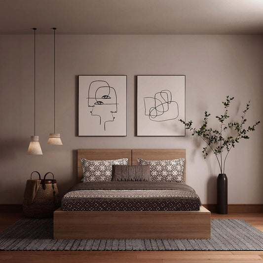 ador Printed King Bedsheet with 2 Pillow Covers 100% Pure Cotton - enera