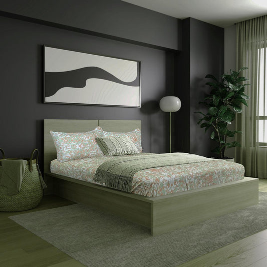 ador Printed King Bedsheet with 2 Pillow Covers 100% Pure Cotton - enera