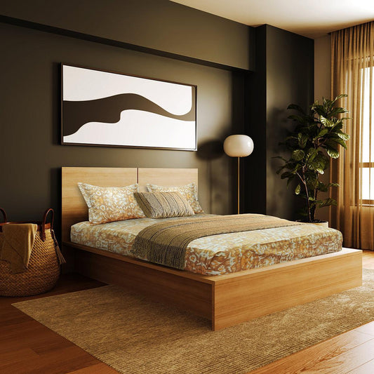 ador Printed King Bedsheet with 2 Pillow Covers 100% Pure Cotton - enera