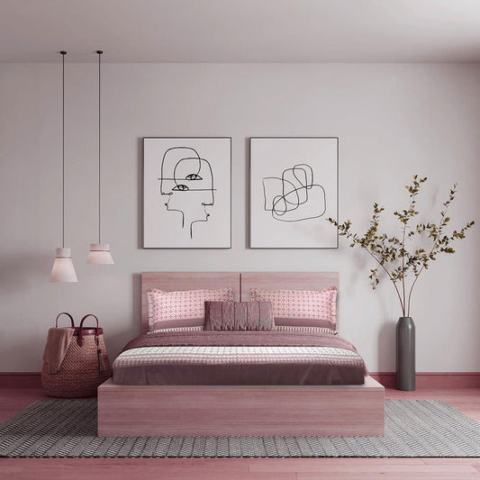 ador Printed King Bedsheet with 2 Pillow Covers 100% Pure Cotton - enera